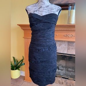 Strapless black dress